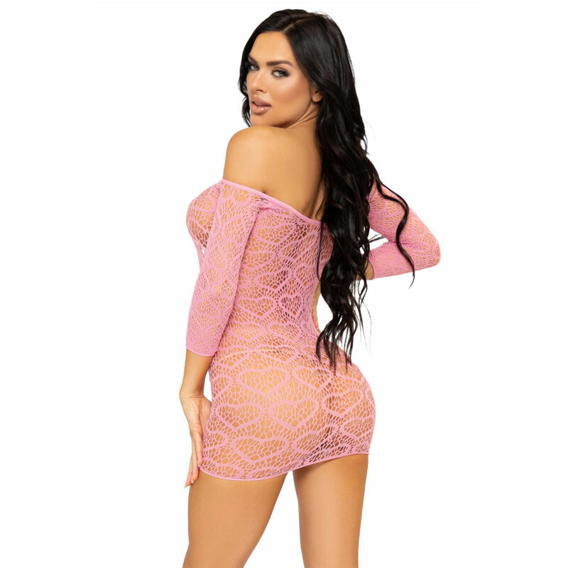 LEG AVENUE MINI VESTIDO HEART NET TALLA ÚNICA - ROSA – Image 2