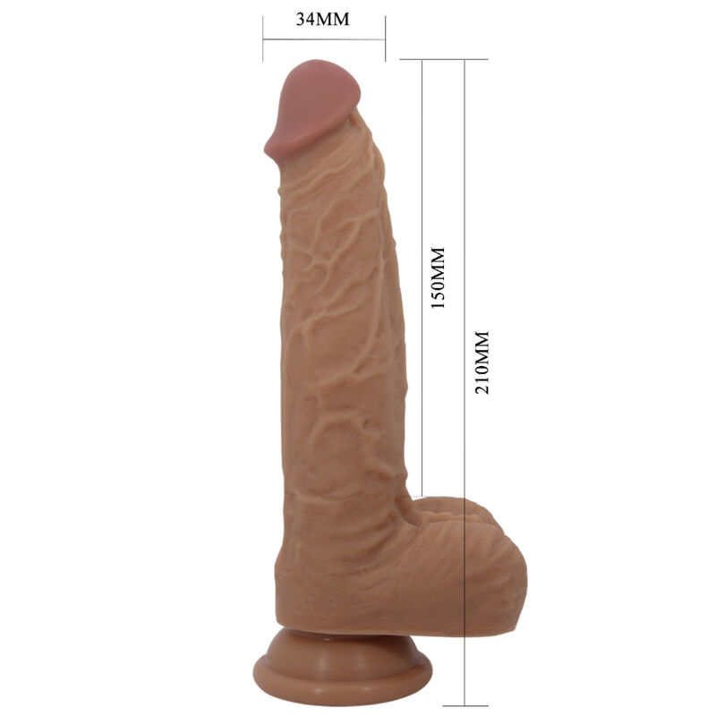 PRETTY LOVE - GODE EN SILICONE JONATHAN 3 VIBRATIONS + 3 MESURES DINSERTION TÉLÉCOMMANDE 21 CM – Image 5