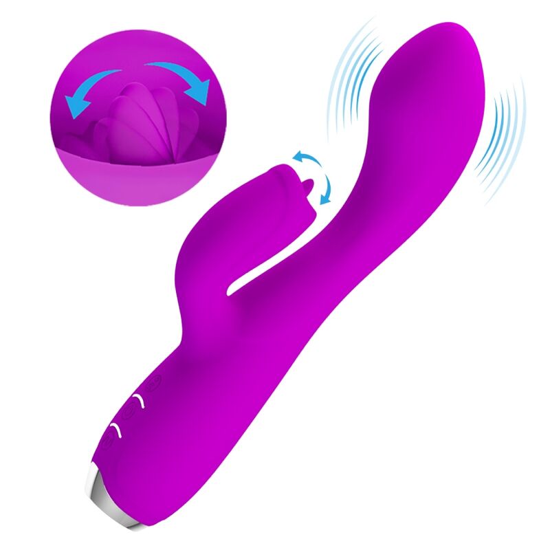 PRETTY LOVE - VIBRATEUR LAPIN RECHARGEABLE GLORIA IMPERMÉABLE VIOLET – Image 4