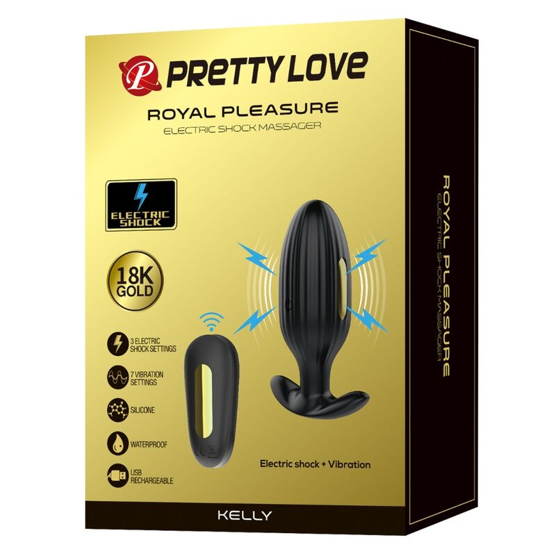PRETTY LOVE - VIBRATEUR ANAL RECHARGEABLE KELLY PLUG NOIR – Image 2