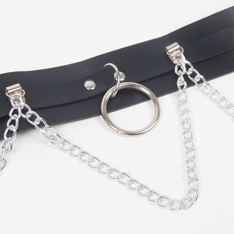 SUBBLIME - HARNAIS CEINTURE ET JARRETIÈRES AVEC ANNEAUX ET CHAÎNE DÉTAIL TAILLE UNIQUE – Image 6