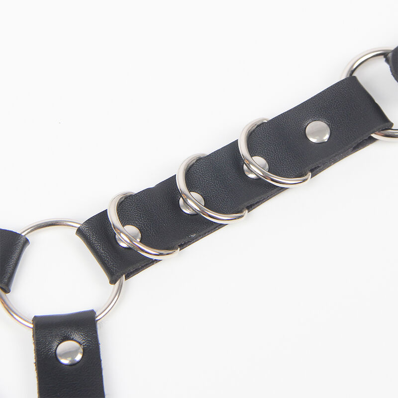 SUBBLIME - HARNAIS CEINTURE ET JARRETIÈRES AVEC ANNEAUX ET CHAÎNE DÉTAIL TAILLE UNIQUE – Image 5