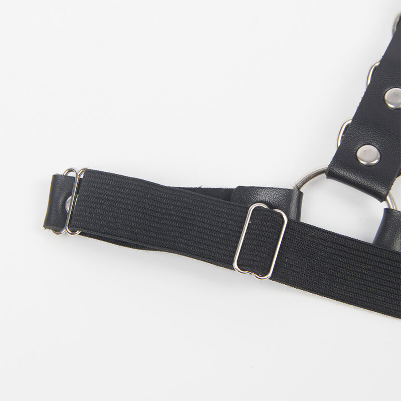 SUBBLIME - HARNAIS CEINTURE ET JARRETIÈRES AVEC ANNEAUX ET CHAÎNE DÉTAIL TAILLE UNIQUE – Image 3