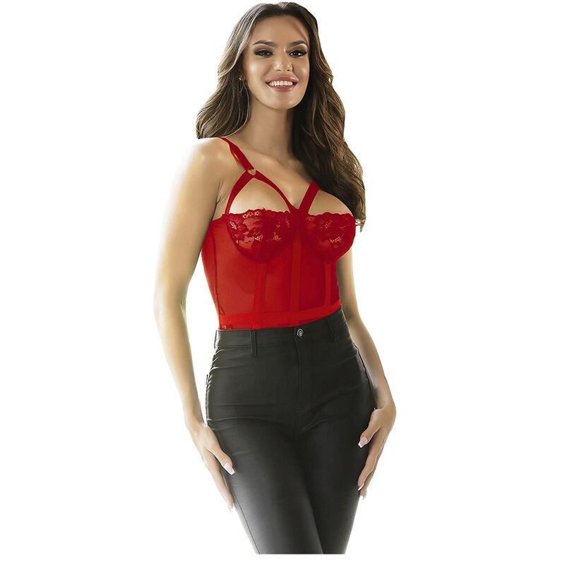 SUBBLIME - TEDDY CON LIGUERO DETALLE TIRAS PECHO ROJO S/M – Image 13