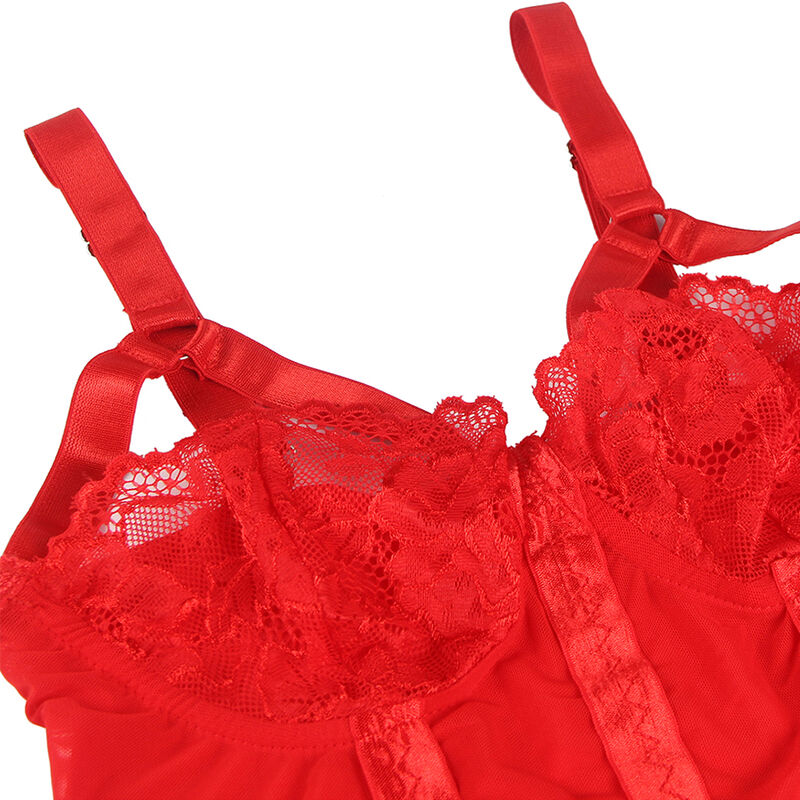 SUBBLIME - TEDDY CON LIGUERO DETALLE TIRAS PECHO ROJO S/M – Image 8