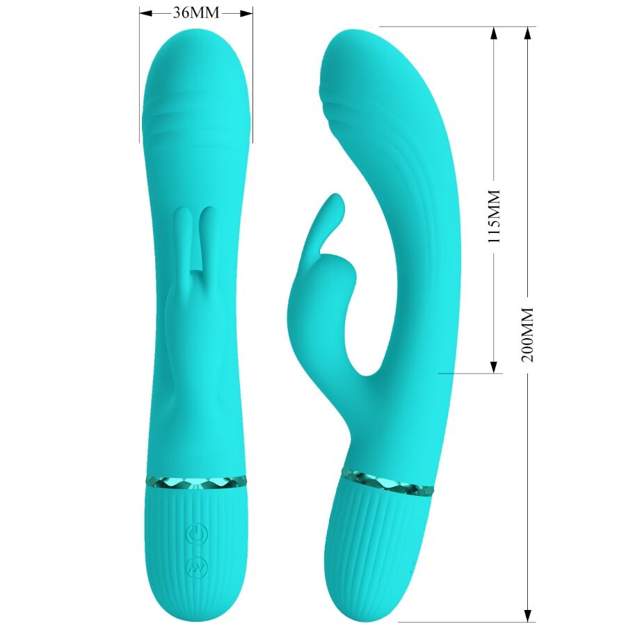 PRETTY LOVE - VIBRATEUR SCOCCO LAPIN TURQUOISE – Image 6