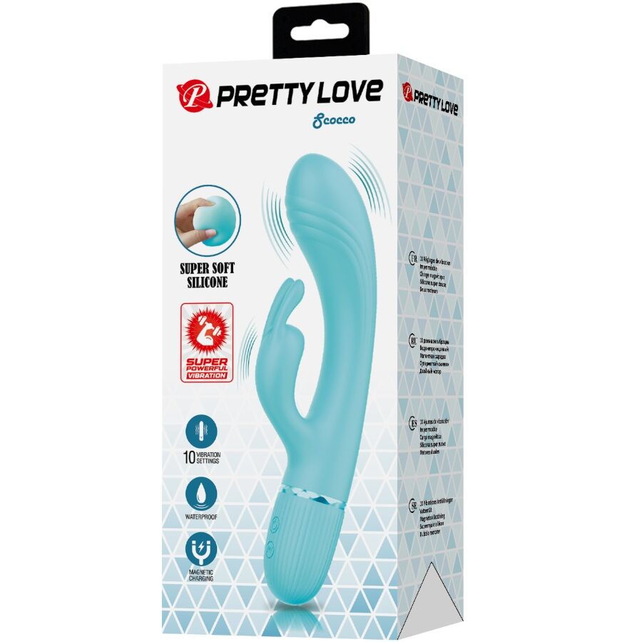 PRETTY LOVE - VIBRATEUR SCOCCO LAPIN TURQUOISE – Image 7