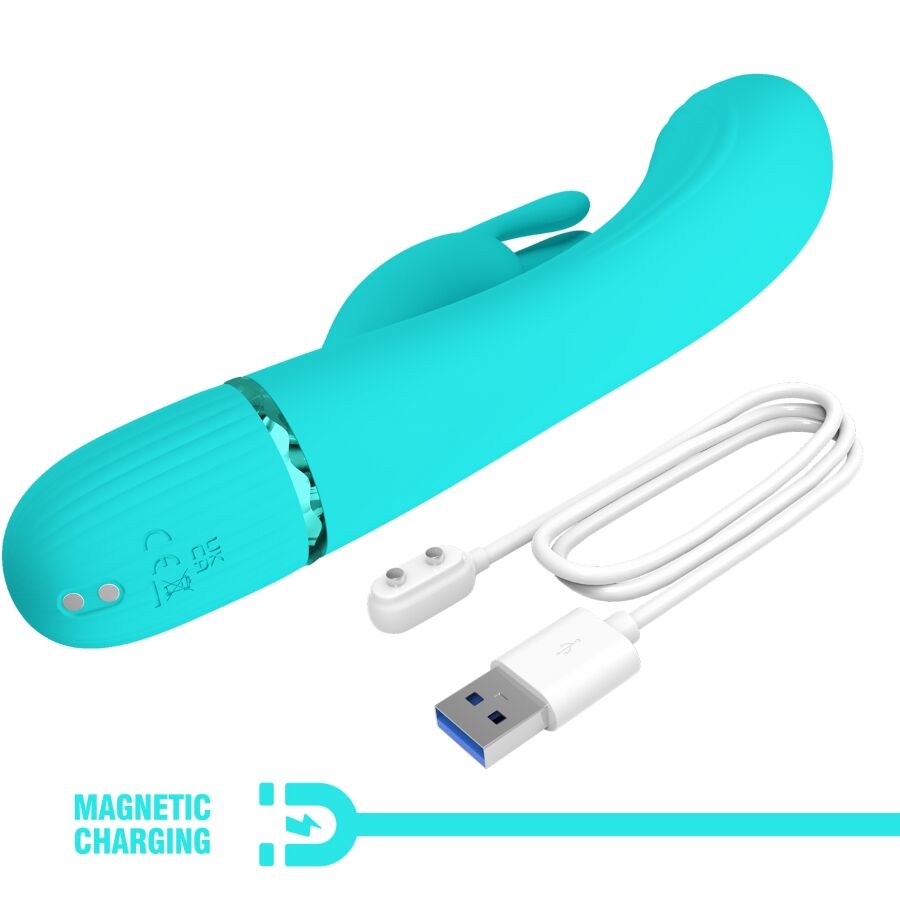 PRETTY LOVE - VIBRATEUR SCOCCO LAPIN TURQUOISE – Image 11