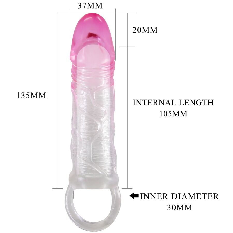 PRETTY LOVE - ODES GAINE DAGRANDISSEMENT RÉALISTE DE 2 CM POUR PÉNIS ROSE – Image 6