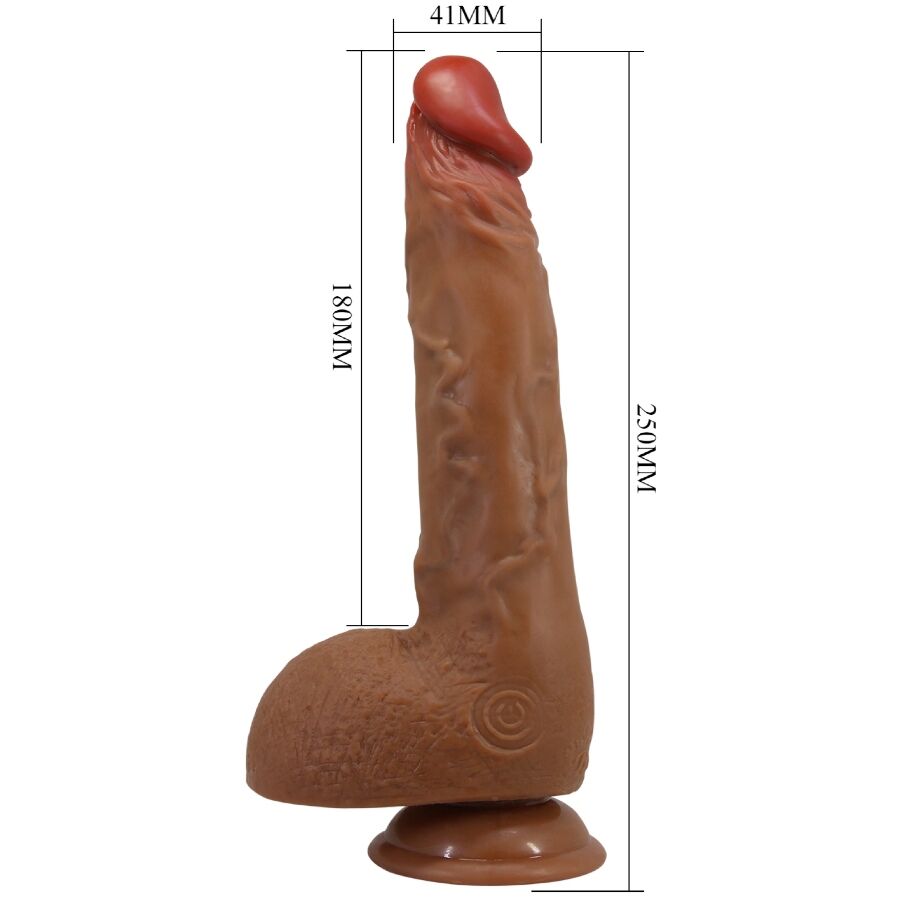 BAILE - MAGNIFIQUE VIBRATEUR RÉALISTE WILKS 5 RÉGLAGES 25 CM MULATO – Image 9