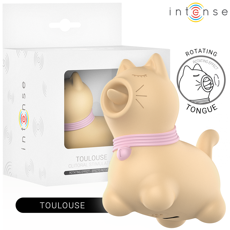 INTENSE - STIMULATEUR TOULOUSE AVEC LANGUE ROTATIVE À 360 JAUNE