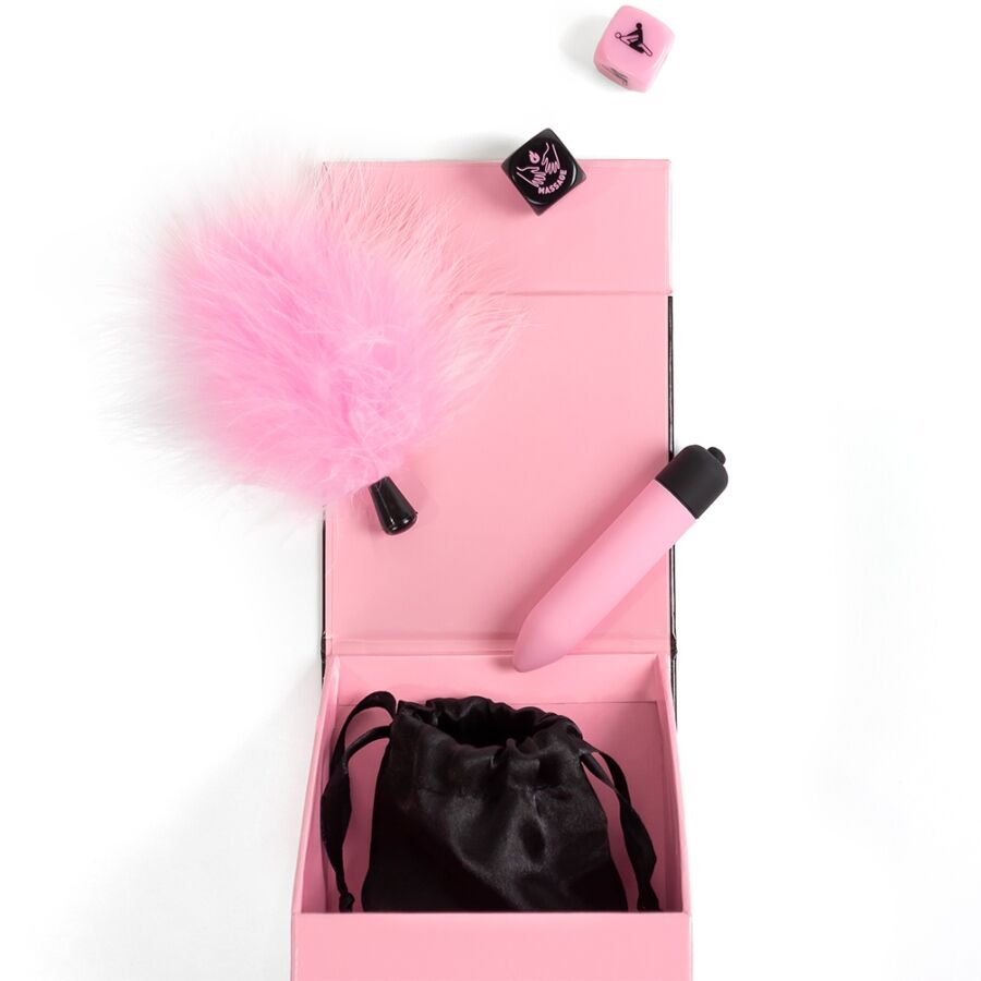SECRET PLAY - COFFRET DE PLAISIRS POUR COUPLES : DÉS + BALLE VIBRANTE + STYLO À PLUME – Image 5