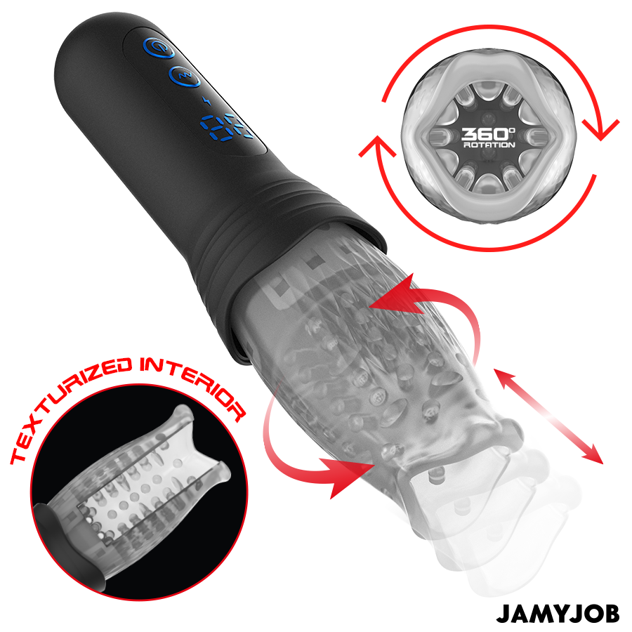 JAMYJOB - MASTURBATEUR BLOW-R AVEC MOUVEMENT DE POUSSÉE ET DE ROTATION – Image 3