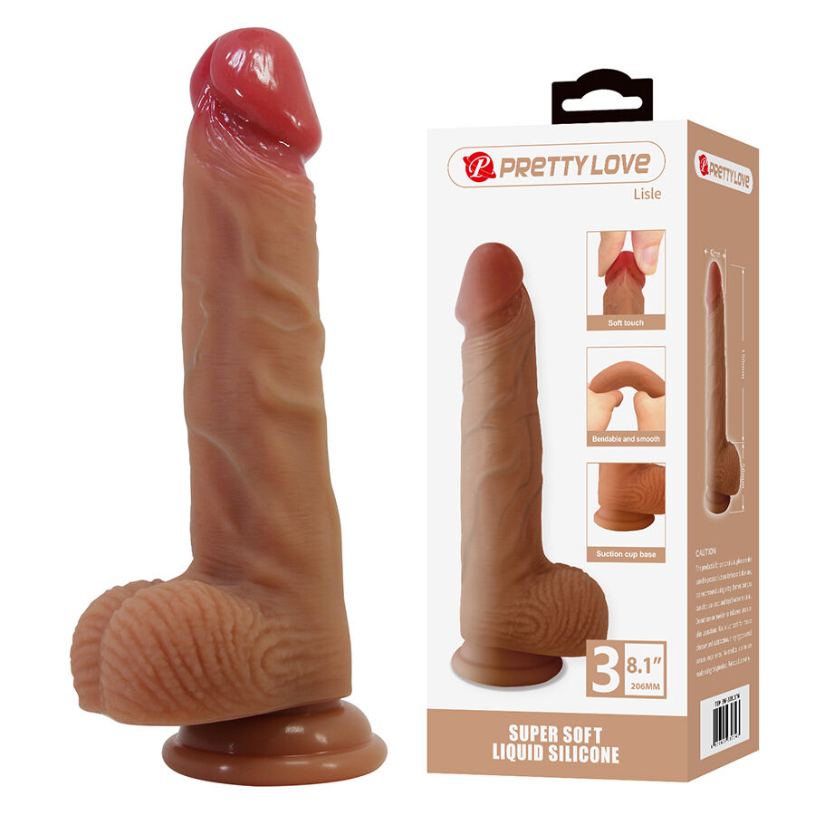 PRETTY LOVE - LISLE GODE RÉALISTE AVEC VENTOUSE 20,6 CM -Ø- 4,2 CM – Image 2